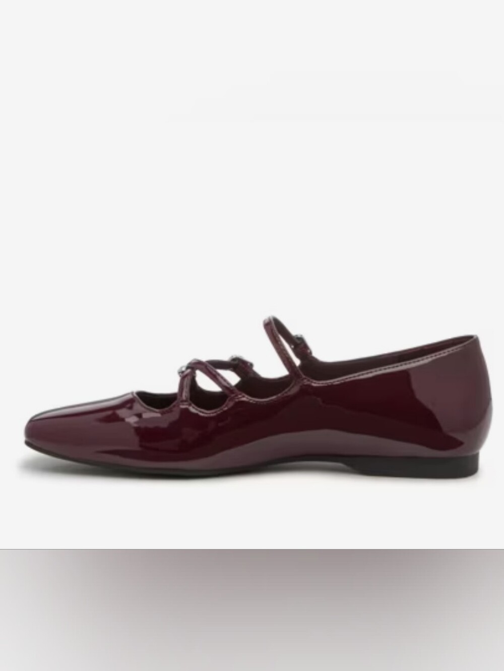 Steve Madden Roree Burgundy Patent Leather Flats - Picture 3 of 11
